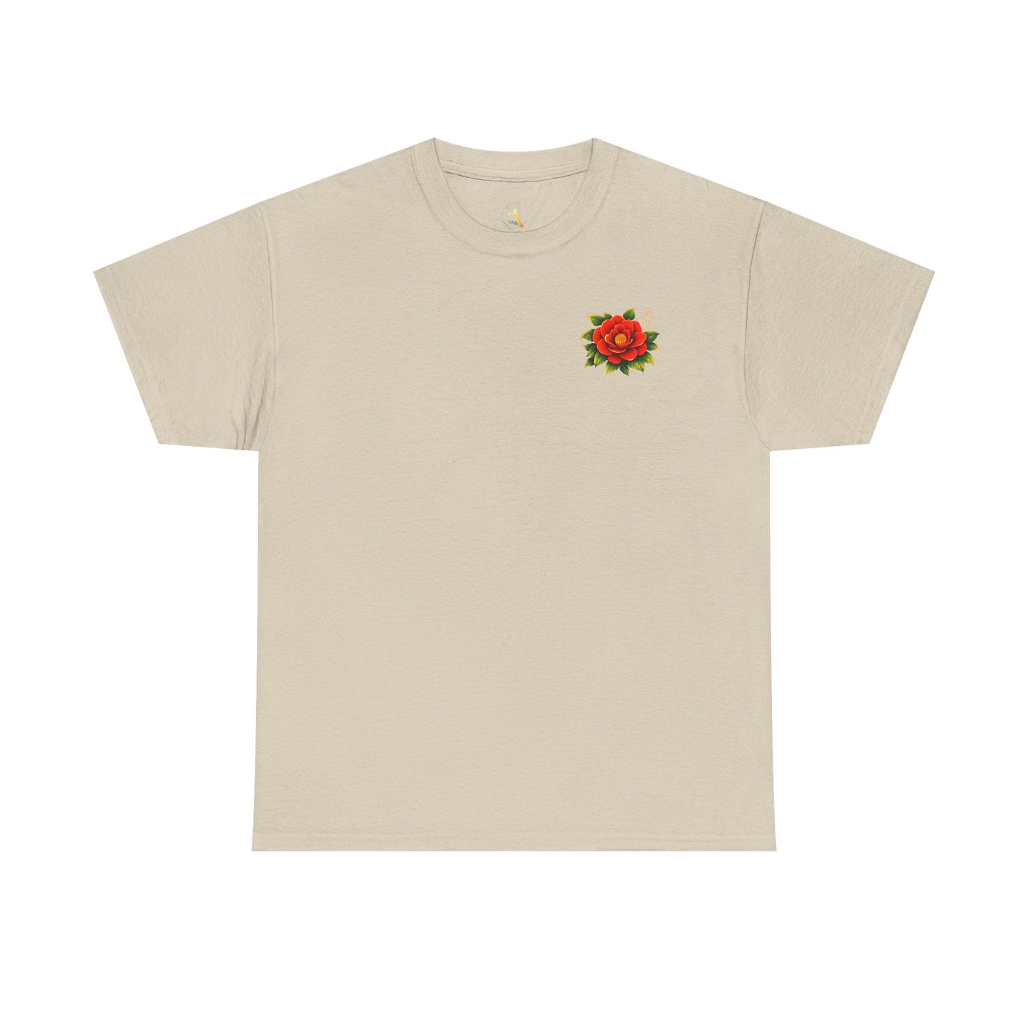 Camellia Graphic Tee – “Love & Elegance”
