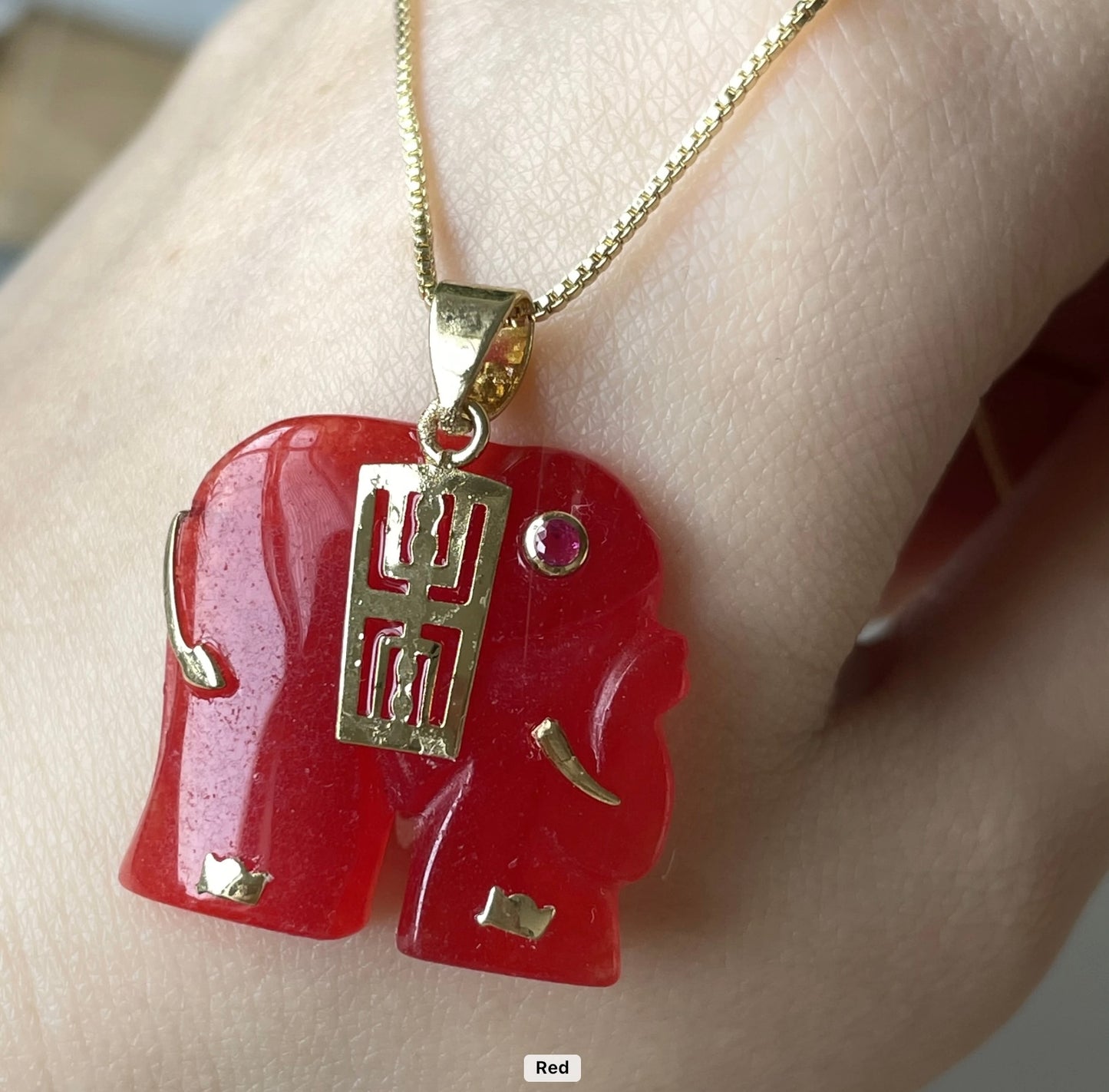 Elephant Jade Necklace